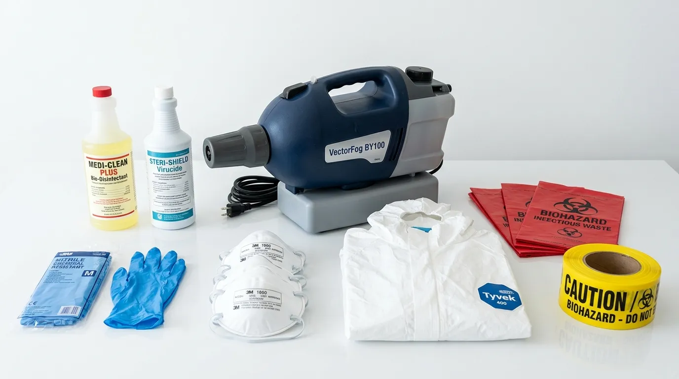 Professional biohazard remediation crew working in Belle Harbor